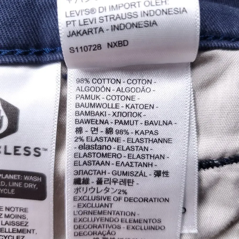 Levis XX Chino Standard Taper Pants Men 30x30 Blue Stretch Business Smart Casual - Picture 9 of 10